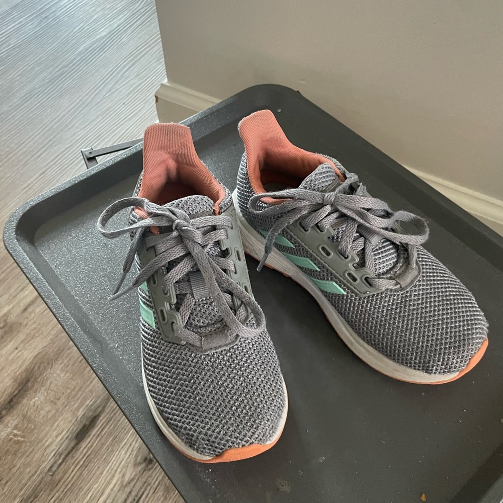 adidas Kids Gray and Orange Sneakers